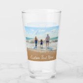 パーソナライズされたフォトグラスとカスタム文字 タンブラーグラス (裏面)