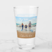 パーソナライズされたフォトグラスとカスタム文字 タンブラーグラス (裏面)