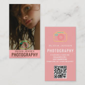 パーソナライズされたフォトグラファーモダンの名刺 名刺 (正面/裏面)