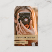 パーソナライズされたフォトグラファーモダンの名刺 名刺 (正面)