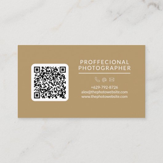 パーソナライズされたフォトグラファーモダンの名刺 名刺 (裏面)