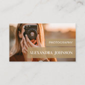 パーソナライズされたフォトグラファーモダンの名刺 名刺 (正面)