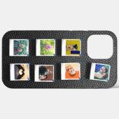 パーソナライズされたフォトコラージブラックレザーモダン7 Case-Mate iPhoneケース (裏面 (横))