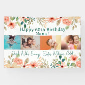 パーソナライズされたフォトコラージュ奈々おばあちゃんの誕生日 横断幕 (横)