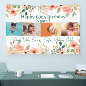パーソナライズされたフォトコラージュ奈々おばあちゃんの誕生日 横断幕 (トレードショー)
