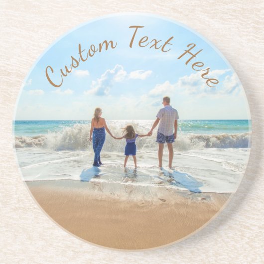 パーソナライズされたフォトコースターとカスタム文字 コースター (正面)
