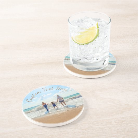 パーソナライズされたフォトコースターとカスタム文字 コースター (側面)