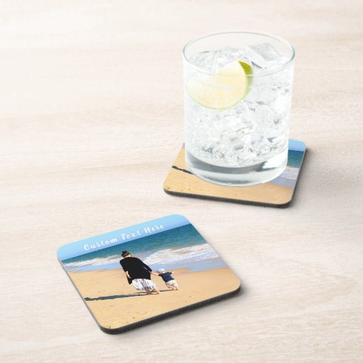 パーソナライズされたフォトコースターとカスタム文字 コースター (右側)