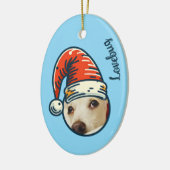 パーソナライズされたフォトサンタペットカスタム セラミックオーナメント (左)