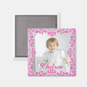 パーソナライズされたフォトマグネットピ縁どックスと名前 マグネット (正面/裏面)