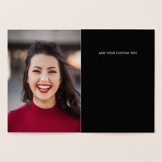 パーソナライズされたフォトメモリアルラグジュアエレガントリー 箔カード (内部)