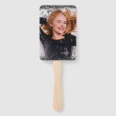 パーソナライズされたフォトラグジュアリー35誕生日 ハンドファン (裏面)