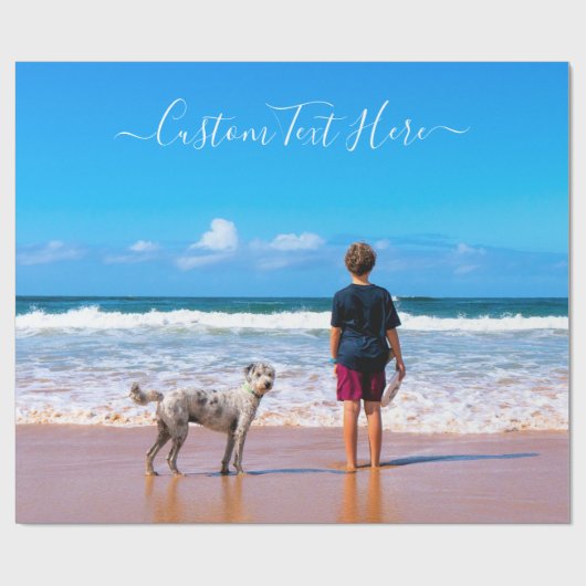 パーソナライズされたフォトラッピング紙カスタム文字 ラッピングペーパー (フラット)