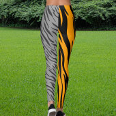 パーソナライズされたフォトレオパード野生猫パターン動物 レギンス