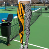 パーソナライズされたフォトレオパード野生猫パターン動物 レギンス