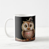 パーソナライズされたフクロウの愛遊の名 コーヒーマグカップ (左)