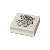 パーソナライズされたフクロウ蔵書票 ラバースタンプ (スタンプ)