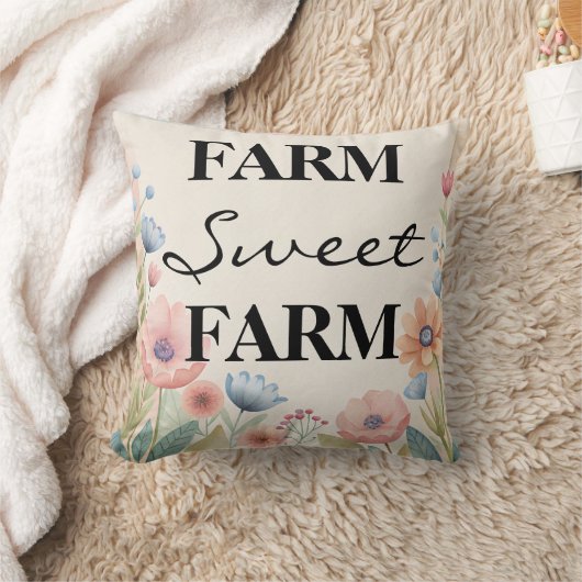 パーソナライズされたフストライプのァームスウィートファーム クッション (ブランケット)