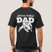 パーソナライズされたフットボールパパ - カスタム日付 Tシャツ (裏面)