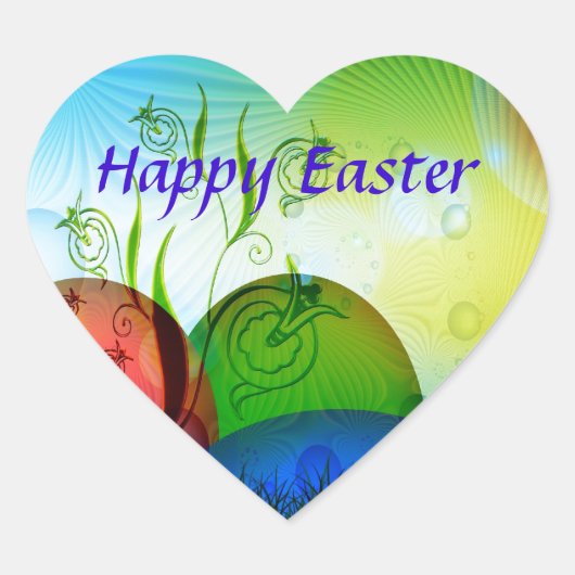 パーソナライズされたフラクタル復活卵 ハートシール (正面)