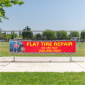 パーソナライズされたフラットタイヤ修理救済私たちは大きく出来る 横断幕 (インサイチュ)