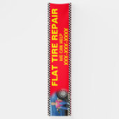 パーソナライズされたフラットタイヤ修理救済私たちは大きく出来る 横断幕 (縦)