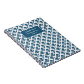 パーソナライズされたフランスのタペストリー青と白 ノートブック (右側)