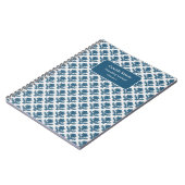 パーソナライズされたフランスのタペストリー青と白 ノートブック (左側)