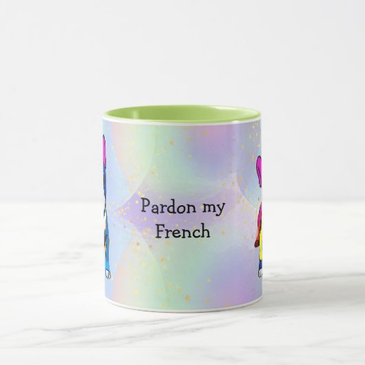パーソナライズされたフランスのブルドッグ・マグカップとギフト マグカップ (中央)