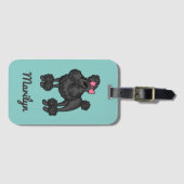 パーソナライズされたフランスのPoodleラゲッジタグ ラゲッジタグ (正面横)
