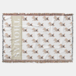 パーソナライズされたフランス人（マスク付き） スローブランケット