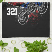 パーソナライズされたフリースタイルモトクロスレーシングFMXトリック キッチンタオル (折り畳み)