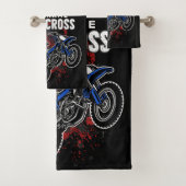 パーソナライズされたフリースタイルモトクロスレーシングFMXトリック バスタオルセット (インサイチュ)