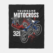 パーソナライズされたフリースタイルモトクロスレーシングFMXトリック フリースブランケット (正面)