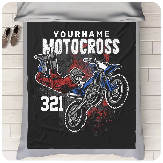 パーソナライズされたフリースタイルモトクロスレーシングFMXトリック フリースブランケット