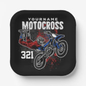 パーソナライズされたフリースタイルモトクロスレーシングFMXトリック ペーパープレート (正面)