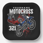 パーソナライズされたフリースタイルモトクロスレーシングFMXトリック ペーパープレート