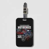 パーソナライズされたフリースタイルモトクロスレーシングFMXトリック ラゲッジタグ (正面縦)