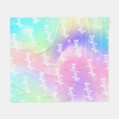 パーソナライズされたフリースブランケットカラフル女  フリースブランケット (正面(横))