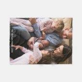 パーソナライズされたフリースブランケット家族の写真を追加 フリースブランケット (正面(横))