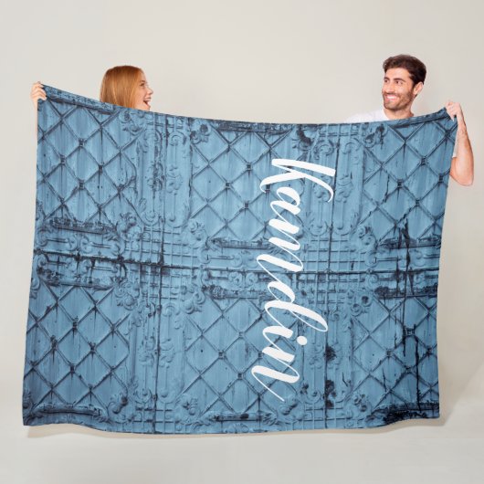 パーソナライズされたフリース投素朴げ錫パネル天井 フリースブランケット (インサイチュ)