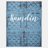 パーソナライズされたフリース投素朴げ錫パネル天井 フリースブランケット (正面)