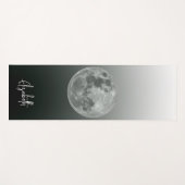 パーソナライズされたフルムーンブラック&ホワグラデーションイト ヨガマット (正面(横))