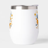 パーソナライズされたフローラおばあちゃん用ウォーターボトル (左面)