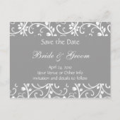 パーソナライズされたフローラつる植物日付の保存 案内ポストカード (正面)