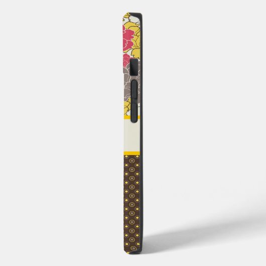 パーソナライズされたフローラと水玉模様の電話ケース Case-Mate iPhoneケース (裏面 / 左)