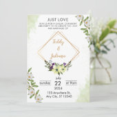 パーソナライズされたフローラの招結婚待 招待状 (スタンド正面)