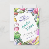 パーソナライズされたフローラの概要日付の保存 セーブザデート (正面)