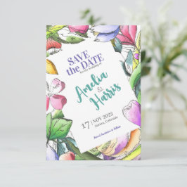 パーソナライズされたフローラの概要日付の保存 セーブザデート