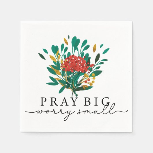 パーソナライズされたフローラやる気を起こさせる紙 スタンダードカクテルナプキン (正面)